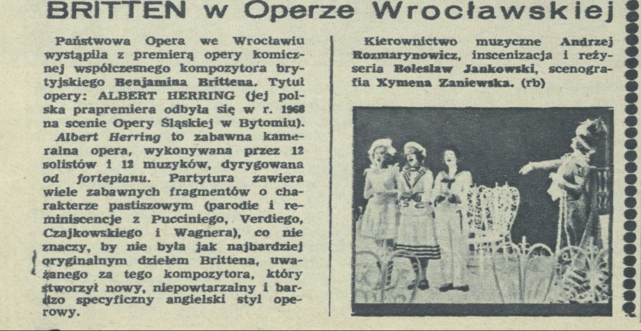 Britten w Operze Wrocławskiej