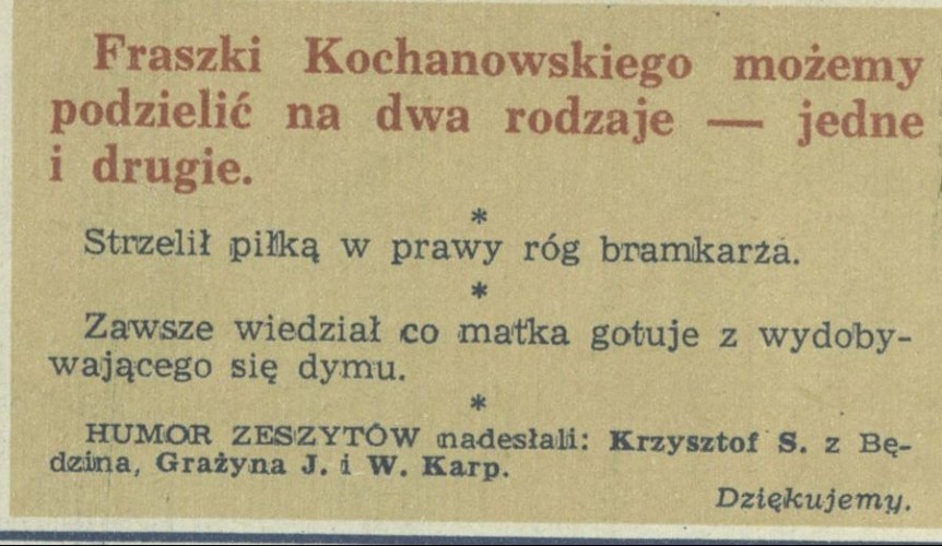 Fraszki Kochanowskiego
