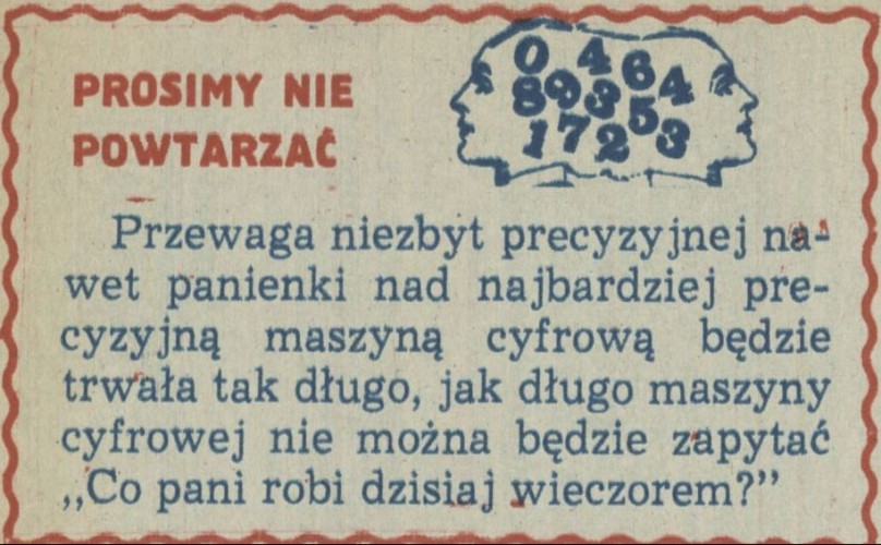 Prosimy nie powtarzać 