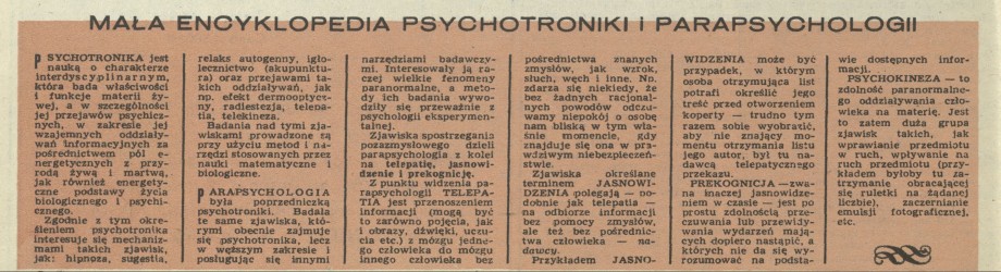 Mała encyklopedia psychotroniki i parapsychologii
