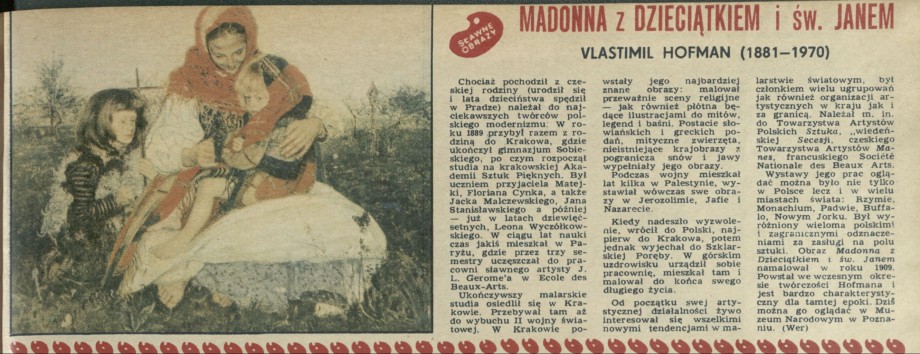 Sławne obrazy. Madonna z Dzieciątkiem i św. Janem