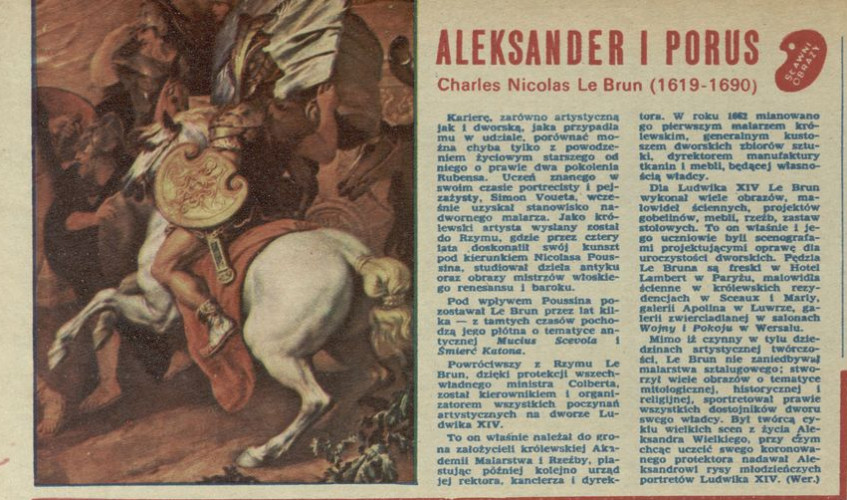 Sławne obrazy – "Aleksander i Porus"