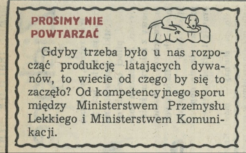 Prosimy nie powtarzać