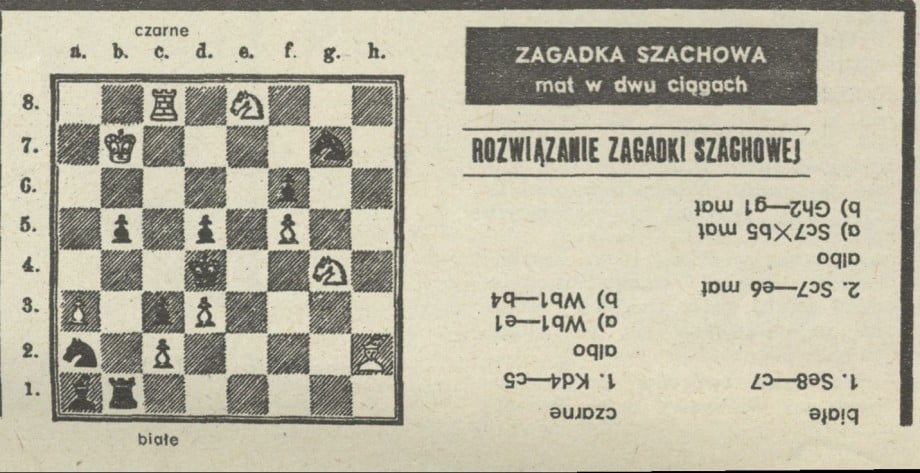 Rozwiązanie zagadki szachowej