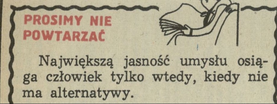 Prosimy nie powtarzać