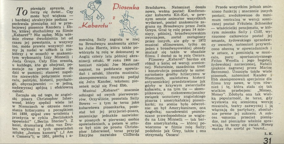 Piosenka z "Kabaretu"