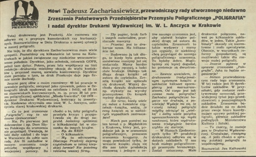 Mówi Tadeusz Zachariasiewicz