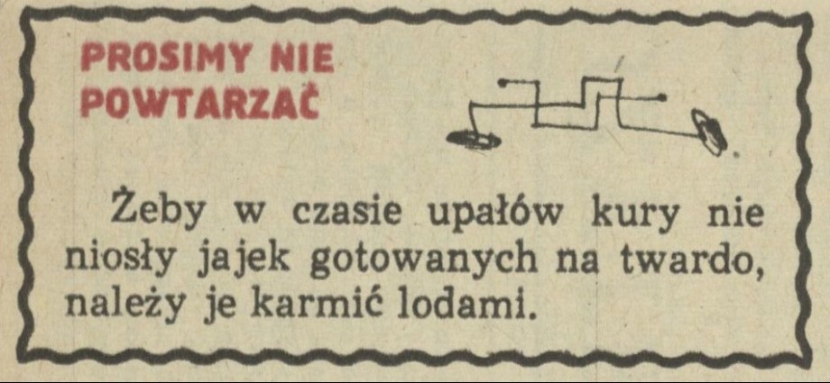 Prosimy nie powtarzać