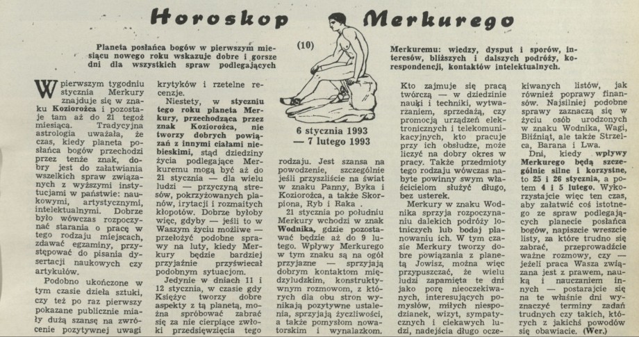 Horoskop Merkurego