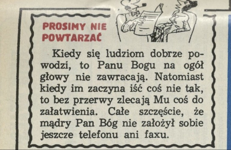 Prosimy nie powtarzać