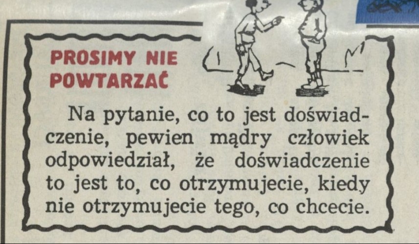 Prosimy nie powtarzać