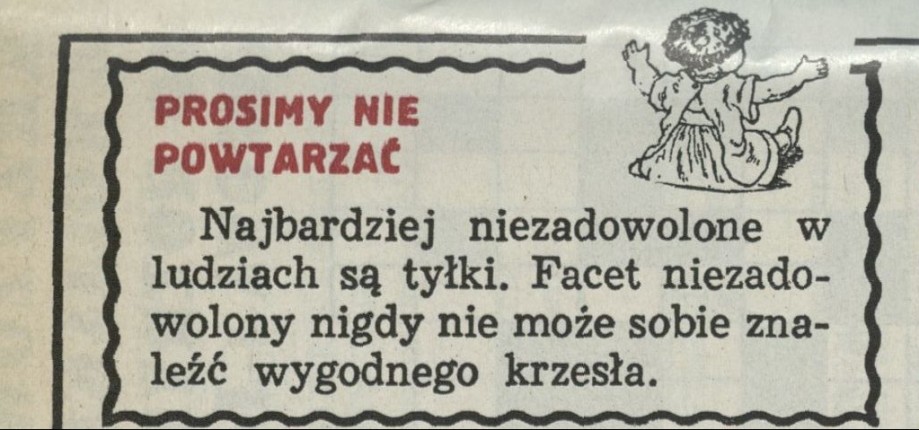 Prosimy nie powtarzać