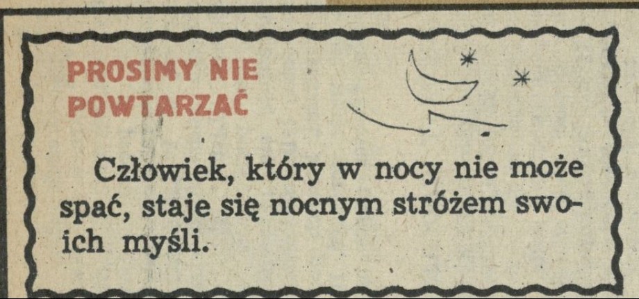 Prosimy nie powtarzać