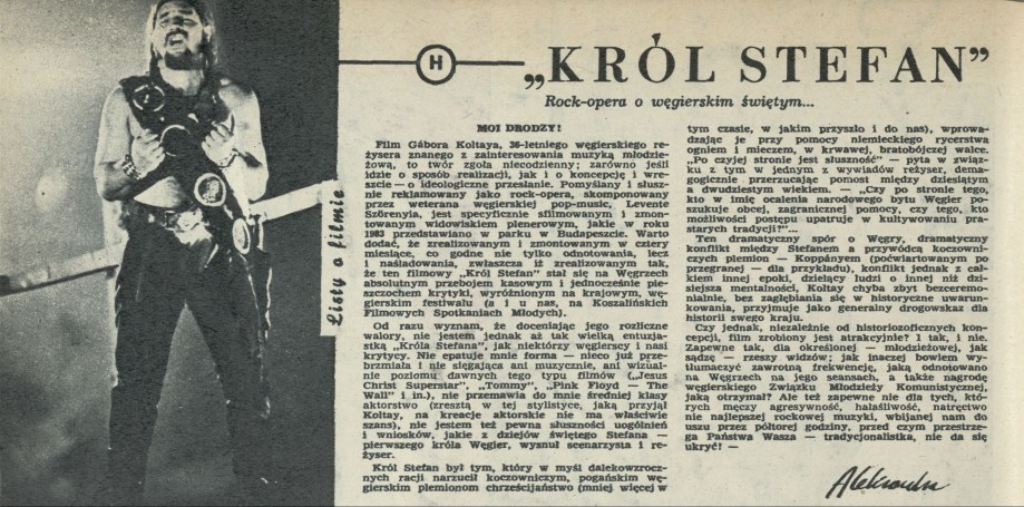 "Król Stefan" Rock-opera o węgierskim świętym...