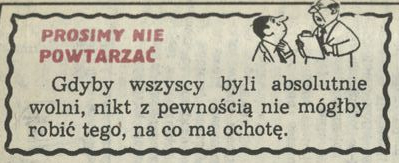 Prosimy nie powtarzać