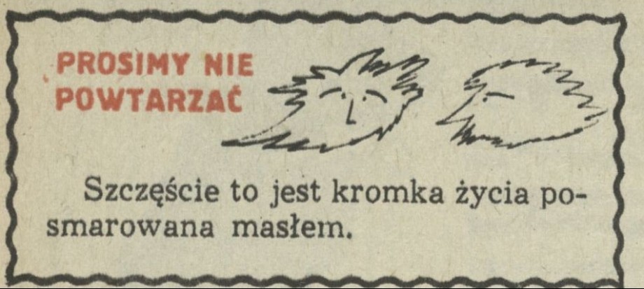 Prosimy nie powtarzać