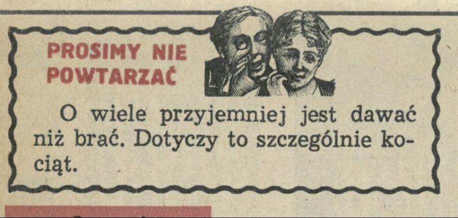 Prosimy nie powtarzać