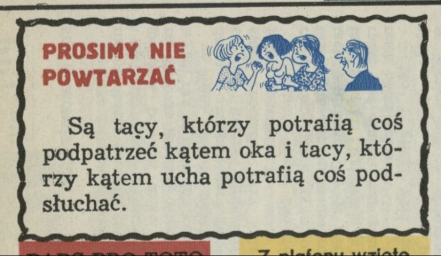 Prosimy nie powtarzać