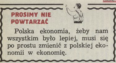 Prosimy nie powtarzać