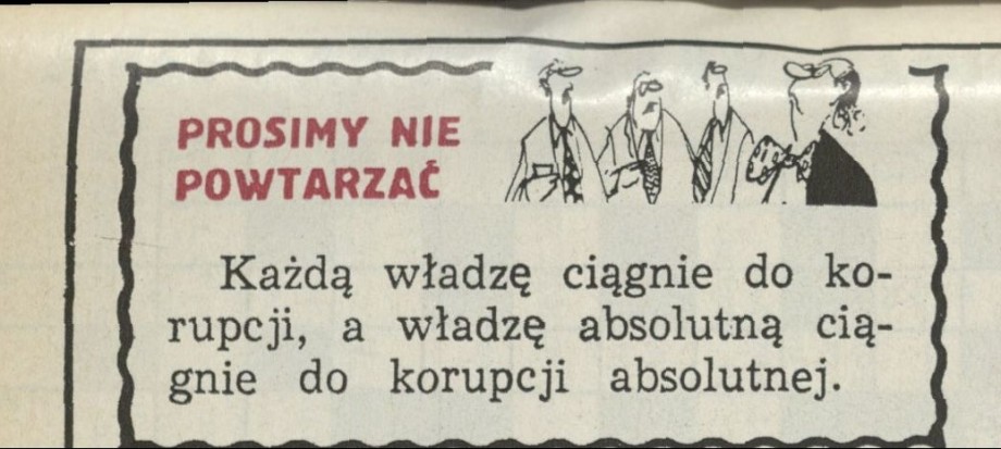 Prosimy nie powtarzać