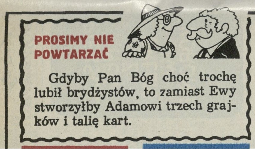 Prosimy nie powtarzać