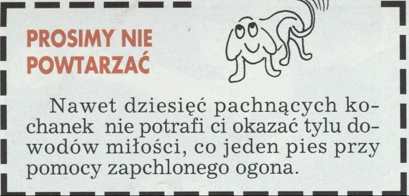 Prosimy nie powtarzać