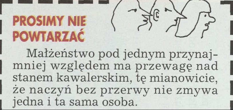 Prosimy nie powtarzać