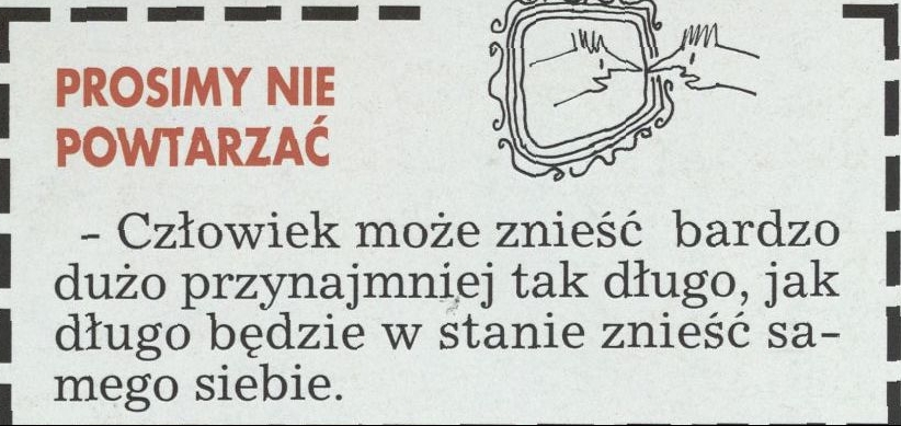 Prosimy nie powtarzać