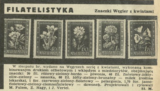 Znaczki Węgier z kwiatami