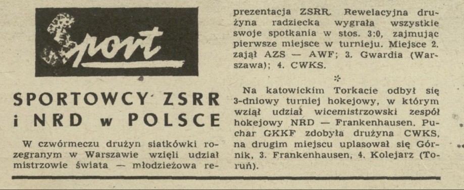 Sportowcy ZSRR i NRD w Polsce