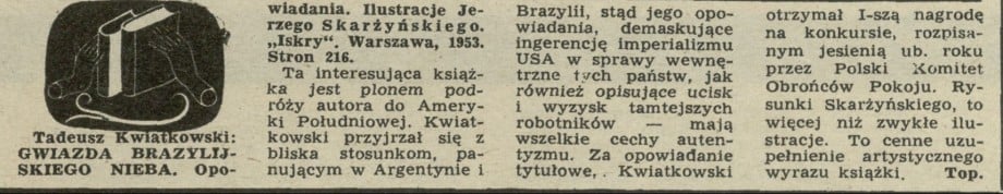 Tadeusz Kwiatkowski "Gwiazda brazylijskiego nieba"
