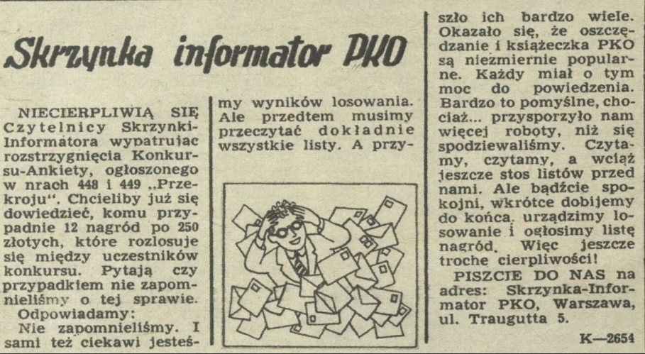 Skrzynka informator PKO