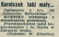 Kurniczek taki mały