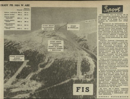 Trasy FIS 1954 w Are