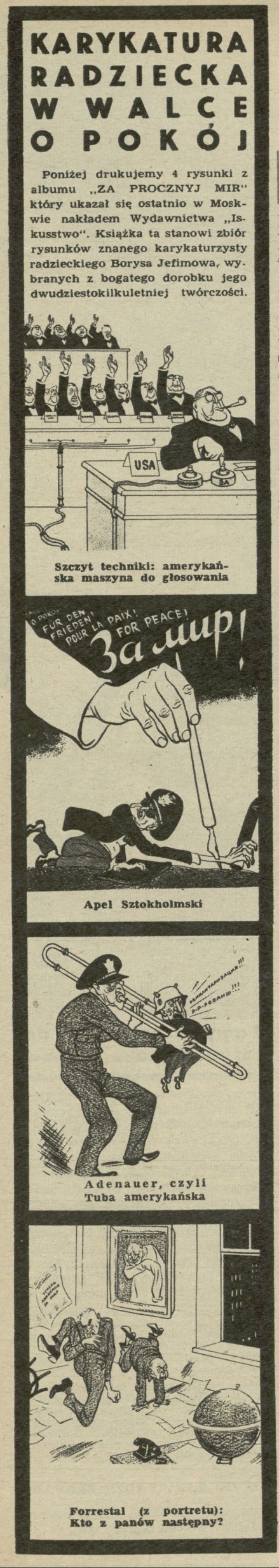 Karykatura radziecka w walce o pokój