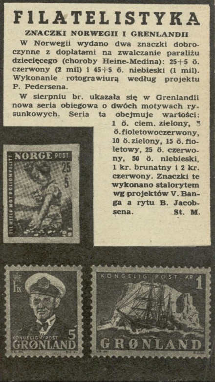 Znaczki Norwegii i Grenlandii