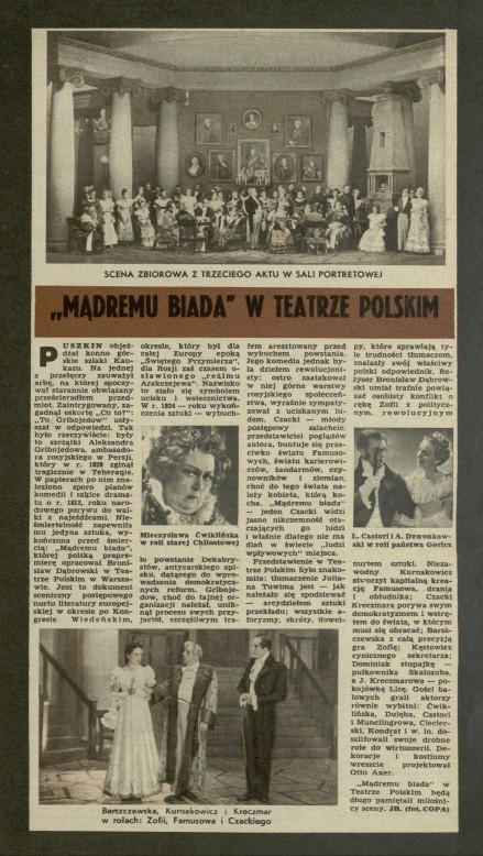 "Mądremu biada" w Teatrze Polskim