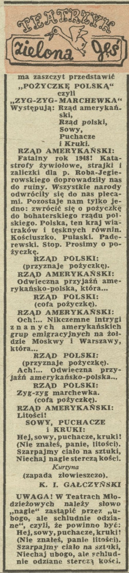 Pożyczka Polska czyli Zyg-zyg marchewka