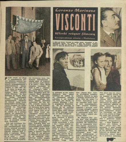 Visconti - Włoski reżyser filmowy