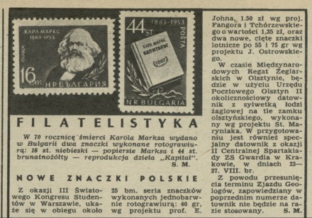 Znaczki pocztowe z Maksem i nowe znaczki polskie