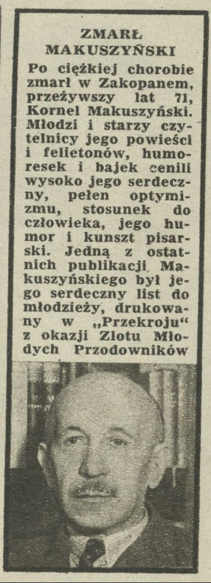 Zmarł Makuszyński