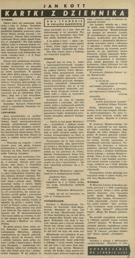 Kartki z dziennika: dwa tygodnie w związku radzieckim