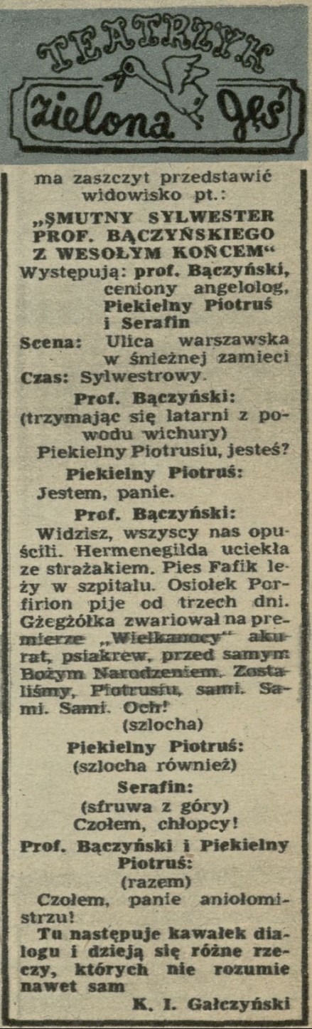 Smutny Sylwester prof. Bączyńskiego z wesołym końcem