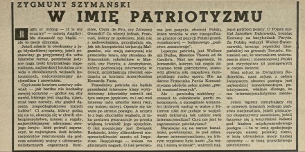 W imię patriotyzmu