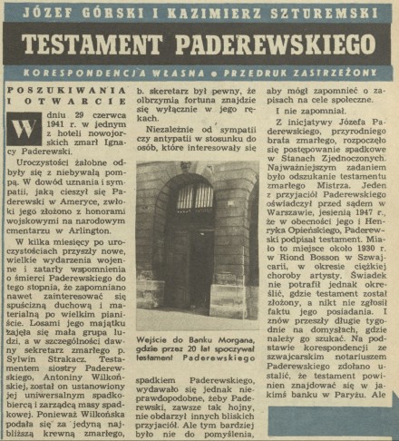 Testament Panderewskiego