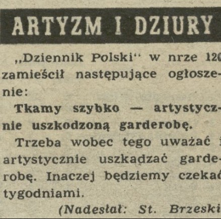 Artyzm i dziury