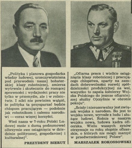 Prezydent Bierut, Marszałek Rokossowski