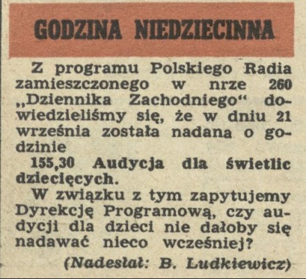 Godzina niedziecinna