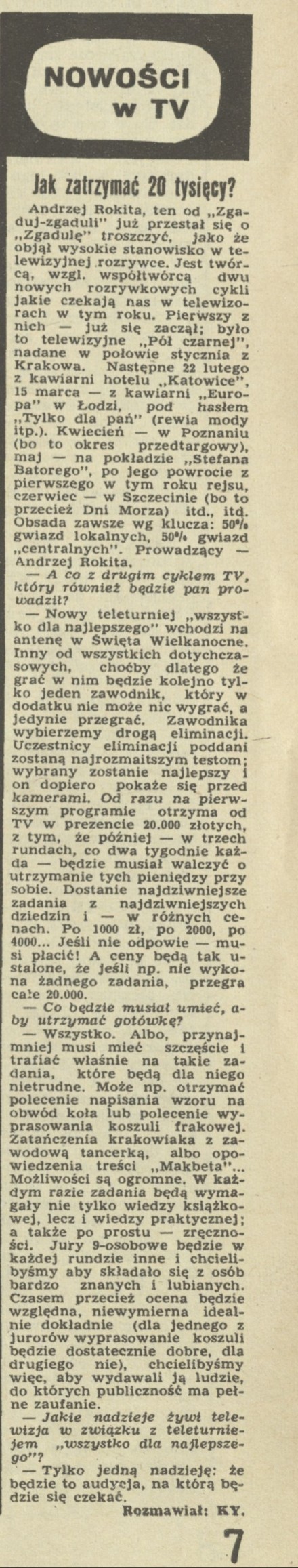 Nowości w TV