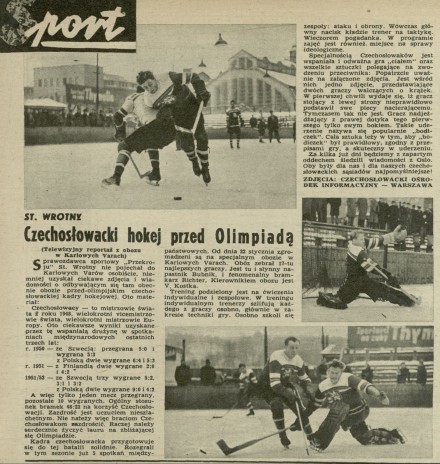 Czechosłowacki hokej przed Olimpiadą